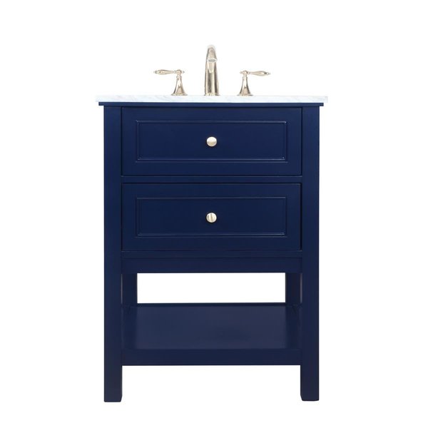 Convenience Concepts 24 in. Single Bathroom Vanity, Blue HI2221809